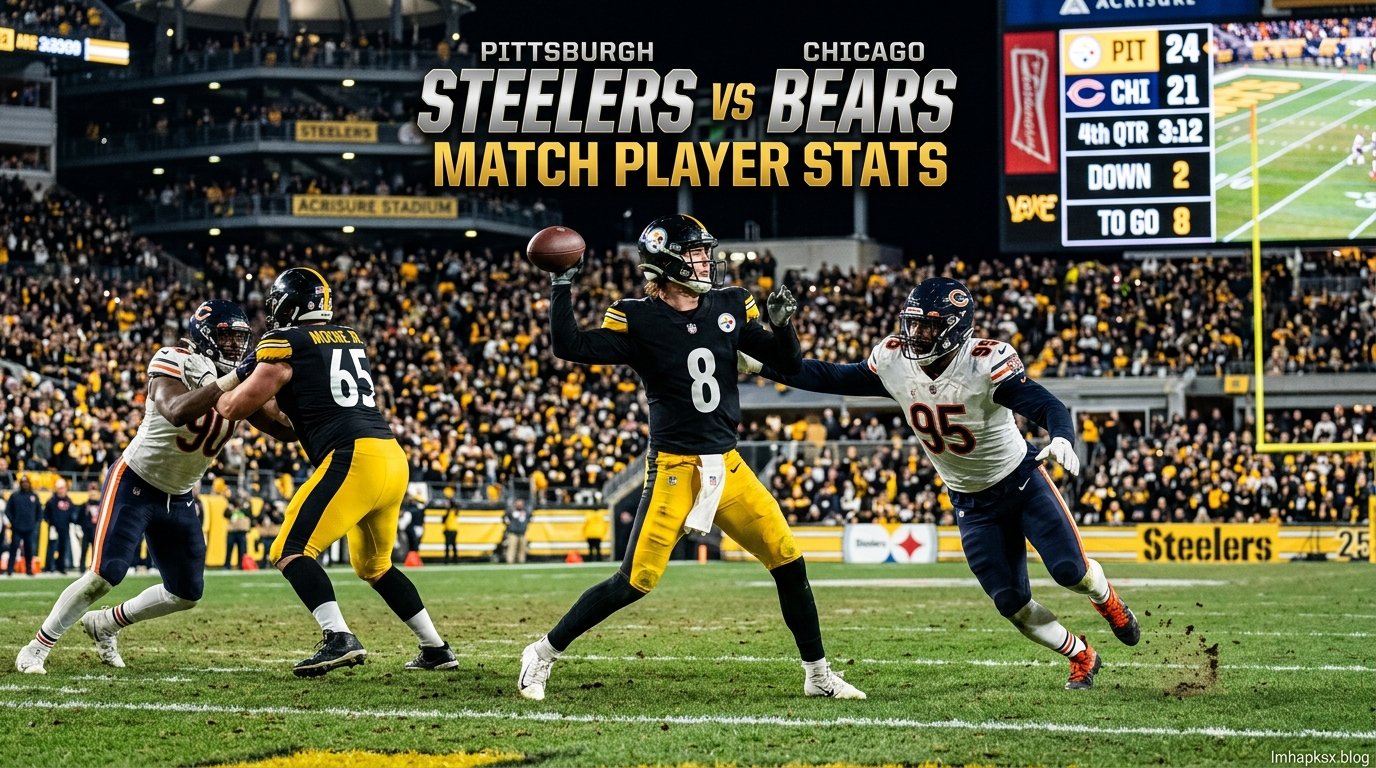 pittsburgh steelers vs chicago bears match player stats
